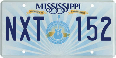 MS license plate NXT152