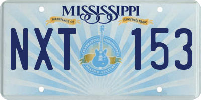 MS license plate NXT153