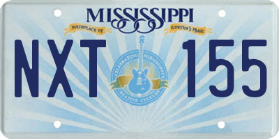 MS license plate NXT155