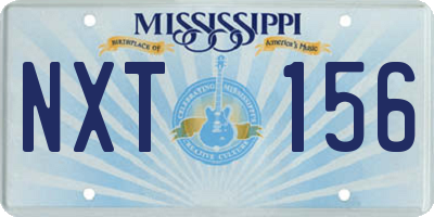 MS license plate NXT156