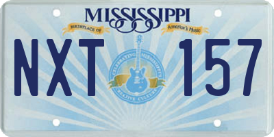 MS license plate NXT157