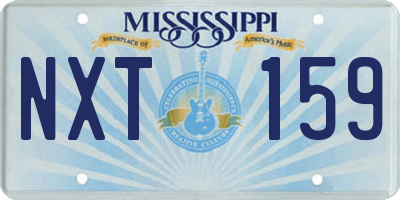 MS license plate NXT159