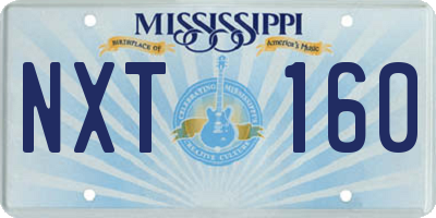 MS license plate NXT160