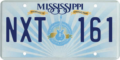 MS license plate NXT161