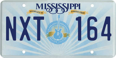 MS license plate NXT164