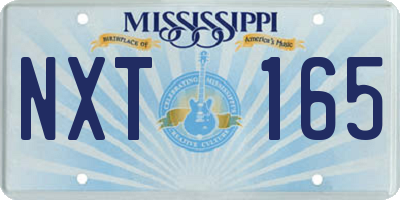 MS license plate NXT165