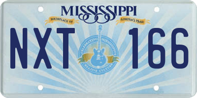 MS license plate NXT166