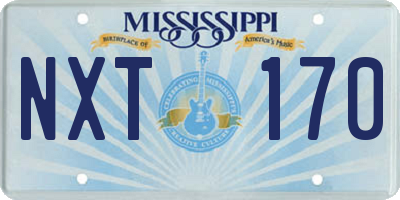 MS license plate NXT170