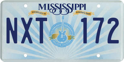 MS license plate NXT172