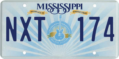 MS license plate NXT174