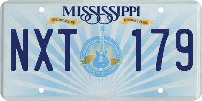 MS license plate NXT179