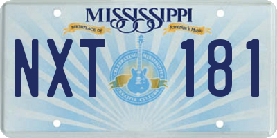 MS license plate NXT181
