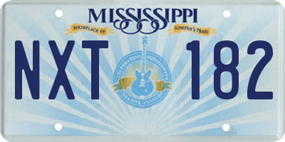 MS license plate NXT182