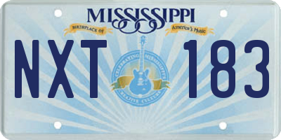 MS license plate NXT183
