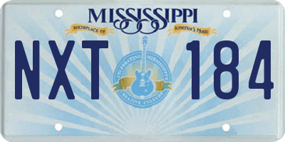 MS license plate NXT184