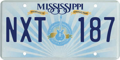 MS license plate NXT187