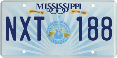 MS license plate NXT188