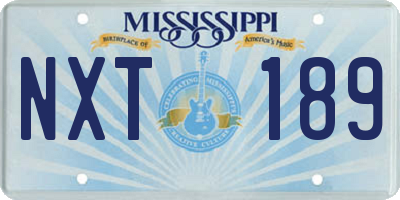 MS license plate NXT189