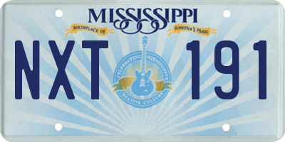 MS license plate NXT191