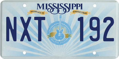 MS license plate NXT192