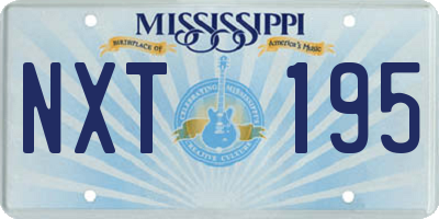 MS license plate NXT195