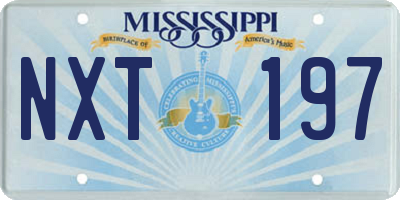 MS license plate NXT197