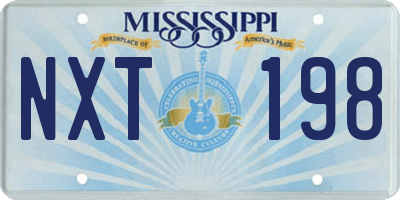 MS license plate NXT198
