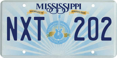 MS license plate NXT202