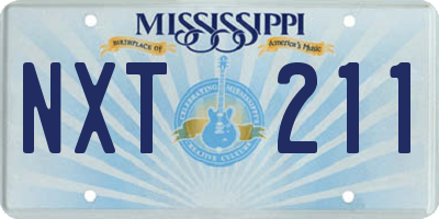 MS license plate NXT211