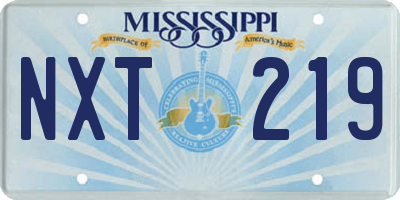 MS license plate NXT219