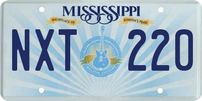 MS license plate NXT220