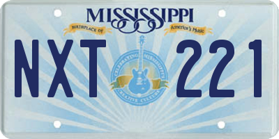 MS license plate NXT221