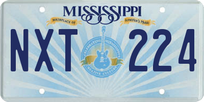 MS license plate NXT224