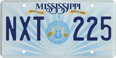 MS license plate NXT225