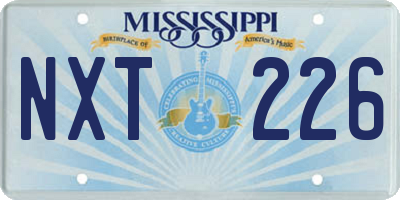 MS license plate NXT226