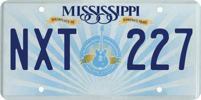 MS license plate NXT227