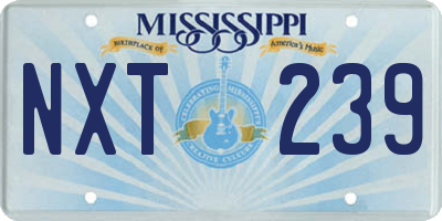 MS license plate NXT239