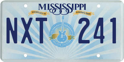MS license plate NXT241