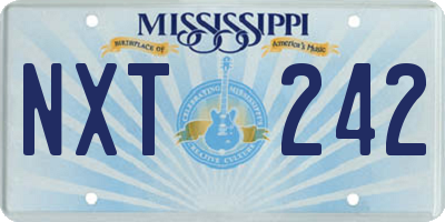 MS license plate NXT242