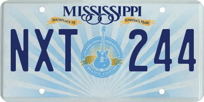 MS license plate NXT244
