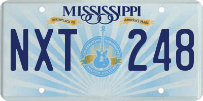 MS license plate NXT248