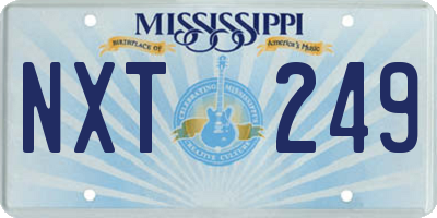 MS license plate NXT249