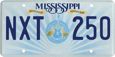 MS license plate NXT250