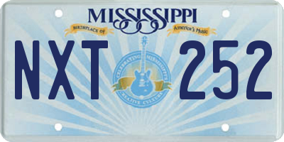 MS license plate NXT252