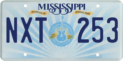 MS license plate NXT253
