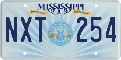 MS license plate NXT254