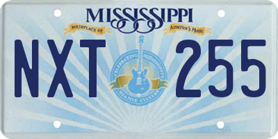 MS license plate NXT255