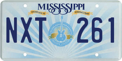 MS license plate NXT261