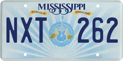 MS license plate NXT262