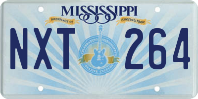 MS license plate NXT264